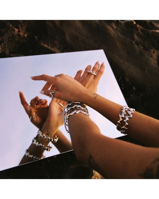 Luna Delphine Metallic Drip Bangle