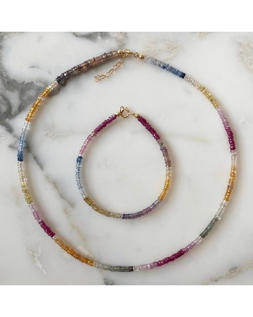 Herself Collections Metallic Sapphire Necklace