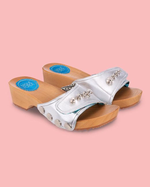 Nique Forde White Glazed Lucille Sandals