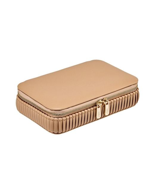 Wolf Natural Bella Zip Jewellery Case