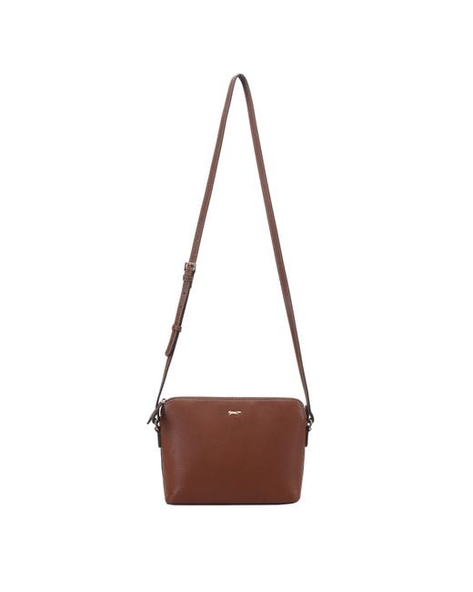 Paul Costelloe Brown Lenya Leather Crossbody Bag