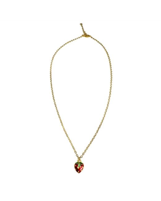 Rachel Nathan Metallic Strawberry Fields Necklace