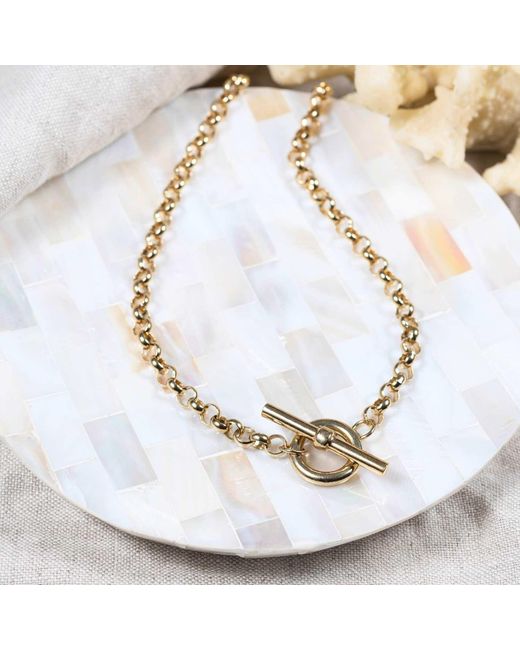 Auree Jewellery Metallic Fernshaw Vermeil T-Bar Belcher Link Necklace