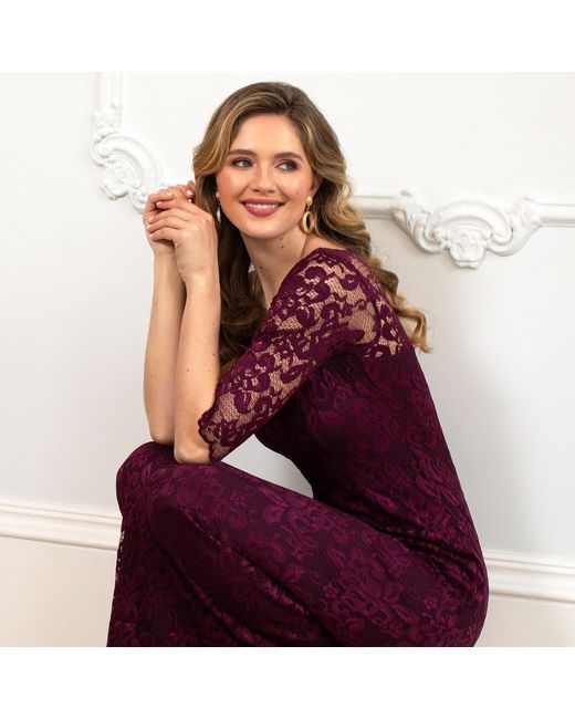 Alie Street London Purple Lila Lace Gown