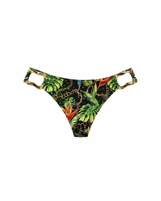 Chaude Swimwear Green Kaya Bikini Bottoms