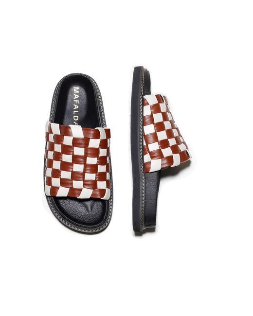 Mafalda Red Ipanema & Off- Woven Sliders