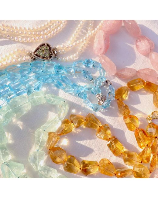 Mineralgems•Studio Metallic Madeira Citrine Quartz Necklace