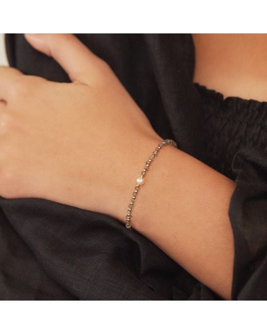Lily & Roo Metallic Labradorite Gemstone Bracelet