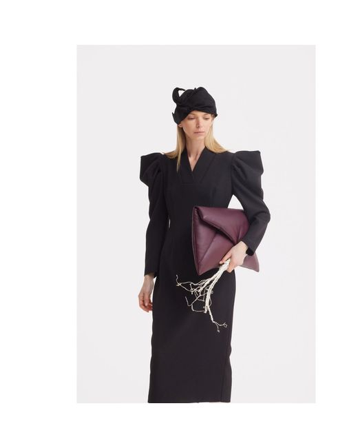 Julia Allert Red Faux Leather Envelope Clutch Bag