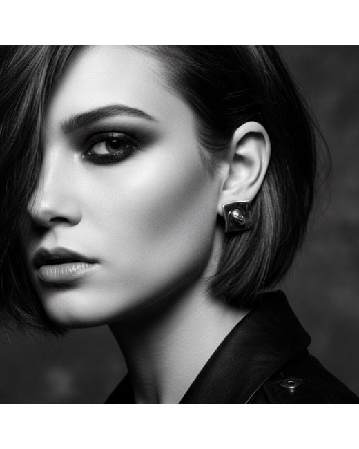 Tg-Jewellery by Tamara Gervasio Green Skull Stud Square Earrings