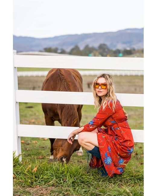 Jennafer Grace Red Coppertop Minaret Dress