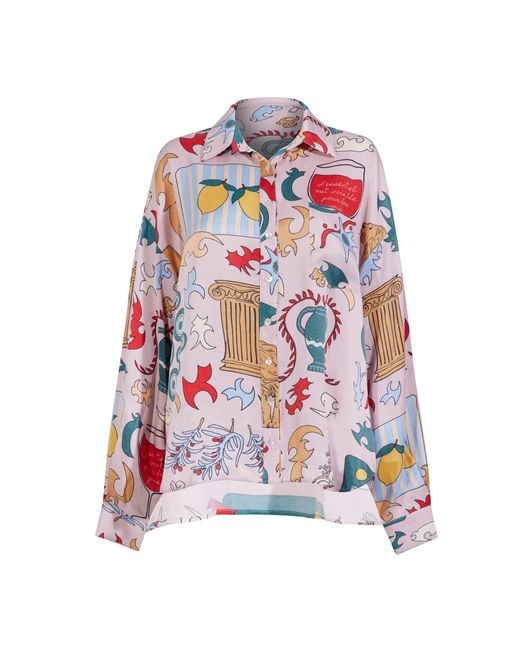 Iodes Pink Amalfi Oversized Shirt