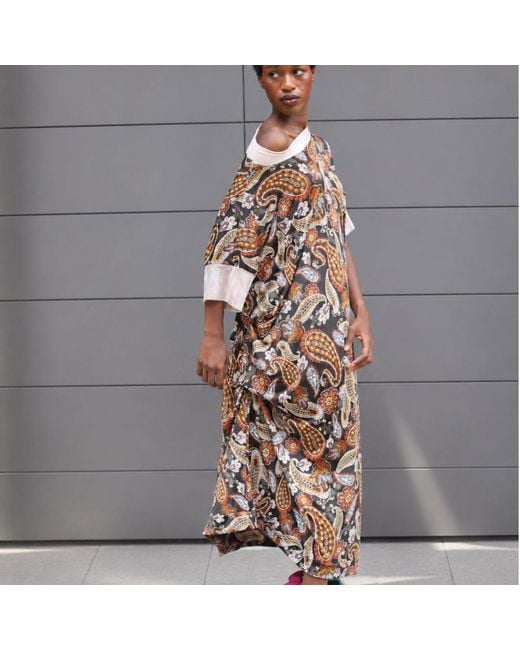 Miro Misljen Natural Nomad Paisley Maxi Dress