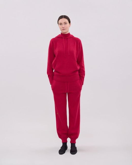 La Granni Red Knitted Gato Trousers