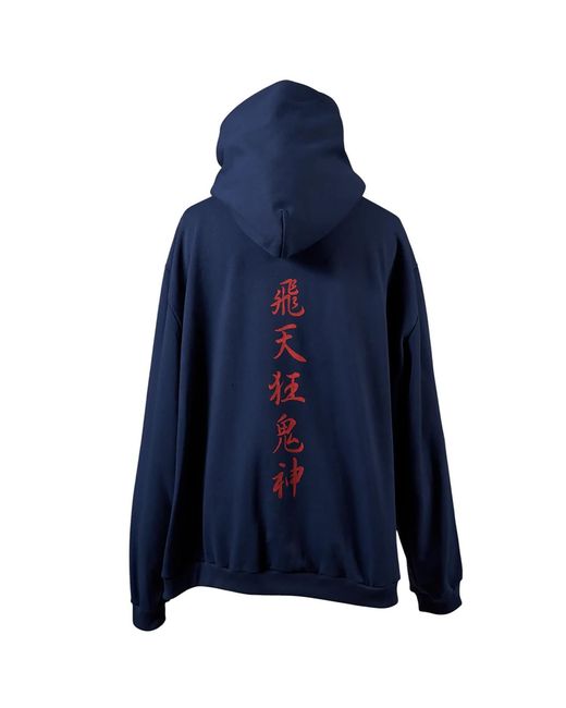 TOKKOU Blue Pullover Sweat Hoodie Big Code for men