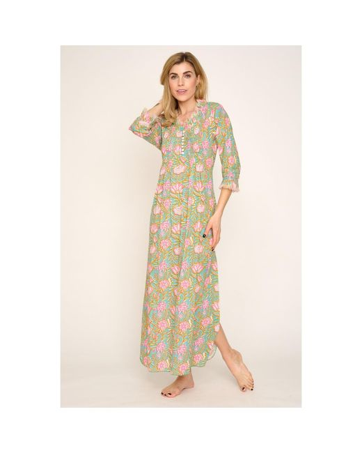 At Last Multicolor Cotton Annabel Maxi Dress