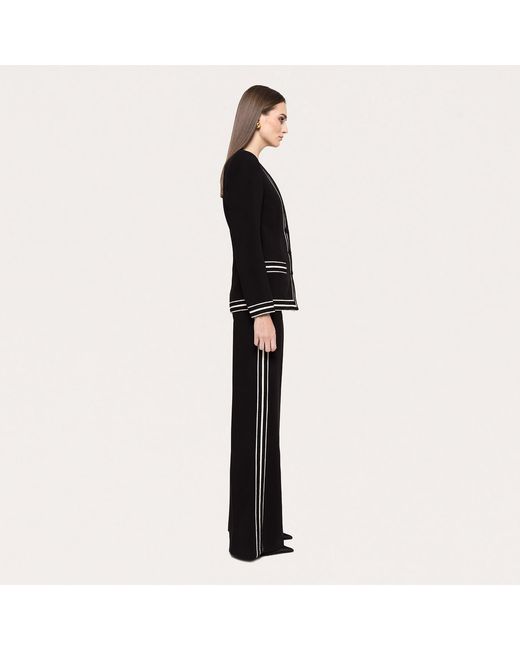 Nissa Black Single-Breasted Suit Jacket