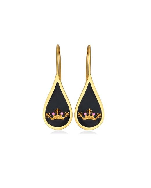 Myrto Katramadou Jewellery Metallic Queen Bee Ruby Hook Earrings