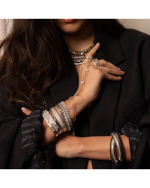 SHYMI White Wide Pave Bangle