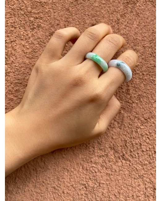 seree Koi Mottled Green Jade Ring
