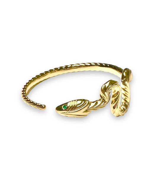Jagged Halo Jewelry Metallic Serpent Cuff Bracelet