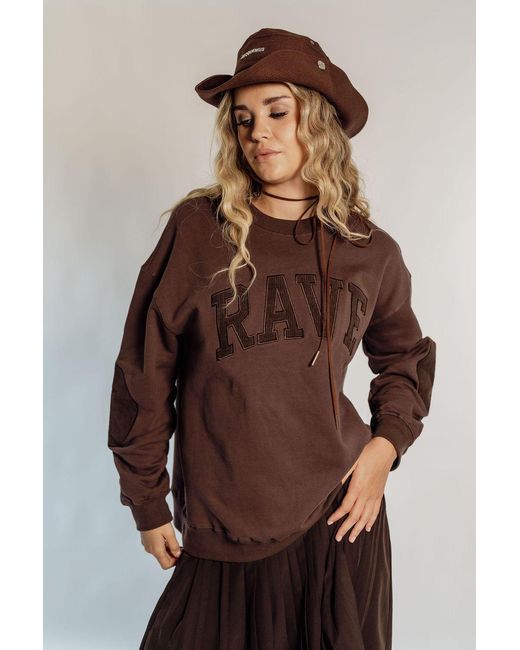 Rave on Trend Brown Oversized Rave