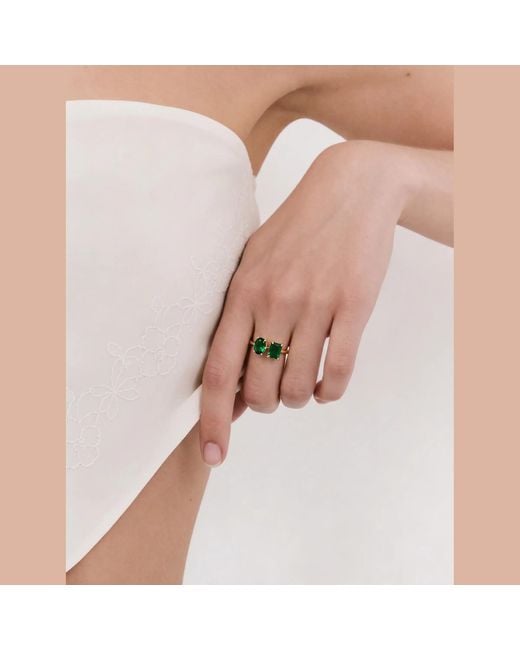 By Virgo Green Zephira Ring