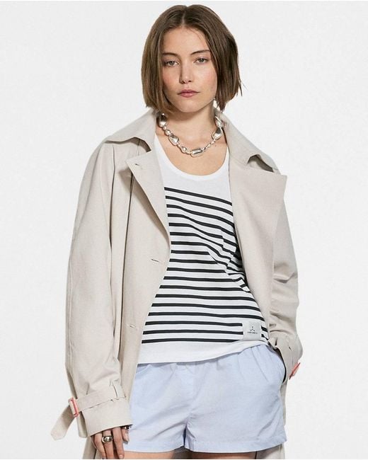 Saint One Co. White Neutrals Idols Trench Coat Sand X Fanta