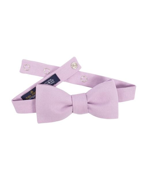 LE COLONEL Purple Heather Bow Tie for men