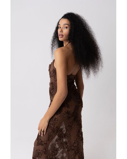Amy Lynn Brown Cici Floral Crochet Maxi Dress