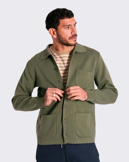 Far Afield Green Station Cardigan for men