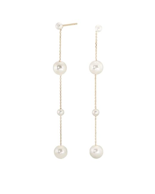 Minimalisa Concept Srl White Pearl Drip Drop Earrings I