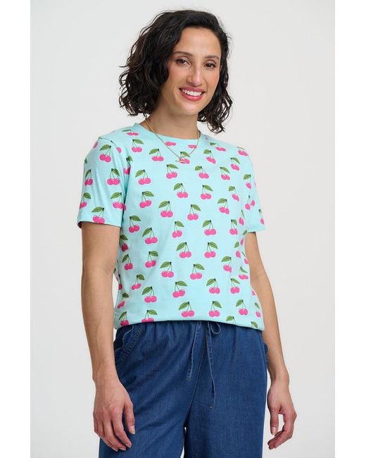 Sugarhill Blue Maggie T Shirt, Cherry Pop