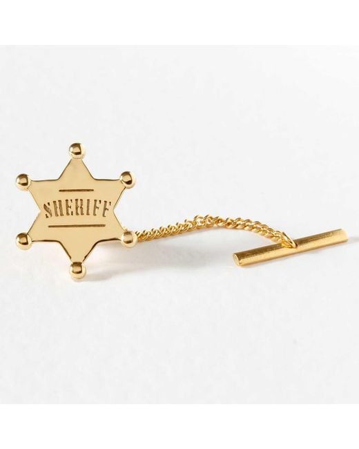 Lee Renee Metallic Sheriff Badge Lapel Pin – for men