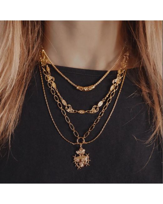 IN CAUDA VENENUM Metallic Devotion Necklace