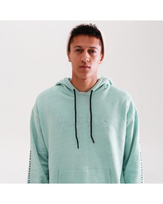 Quillattire Green Mint Mount Fuji Hoodie for men