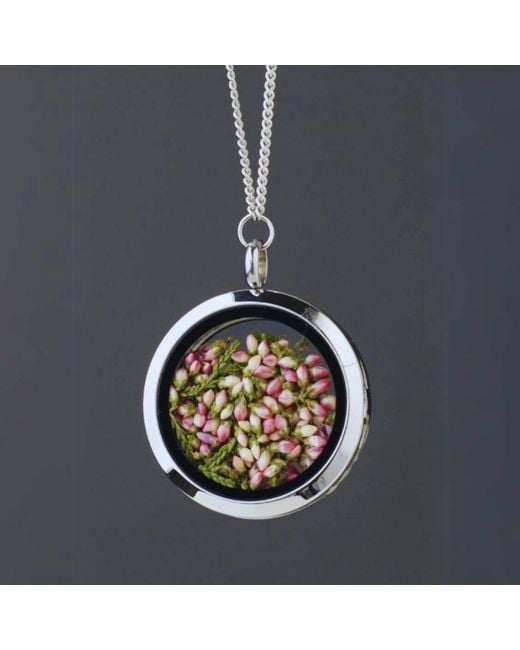 My Little Nature Black Necklace With Natural Flowers