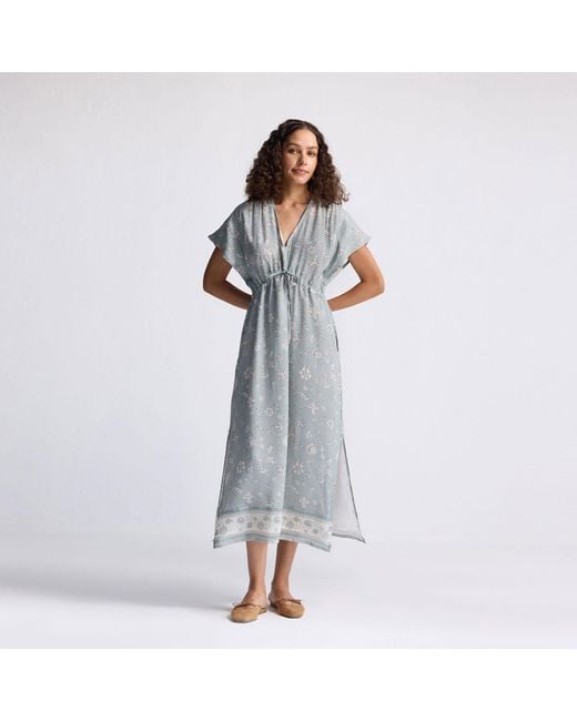 REISTOR Gray Gathered Maxi Dress