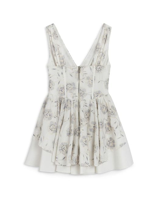 Nocturne White Corset Look Broderie Mini Dress