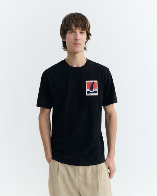 Thinking Mu Black Zach Patched Optimist T-Shirt for men