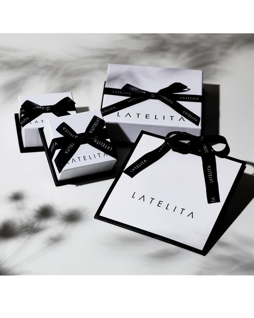 Latelita London Red Rose Knightsbridge Earrings Rosegold Pinks
