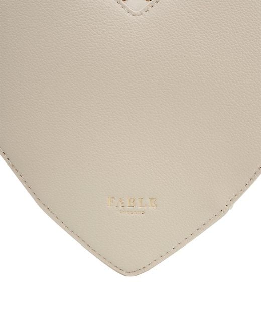 Fable England White Neutrals Heart Crossbody Bag
