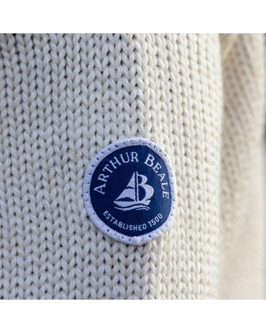 Arthur Beale White Neutrals Oiled Wool Beerenberg Pullover for men