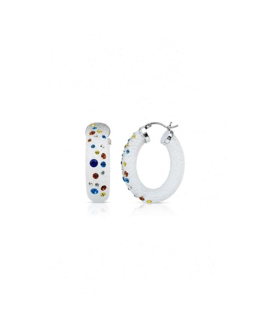 Gold & Honey Metallic Small Oval Confetti Hoop Earrings