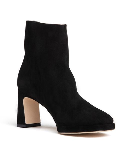 Beautiisoles by Robyn Shreiber Made in Italy Black Scottie Ankle Bootie Comfortable Medium Heel Elegant For Work & Evening