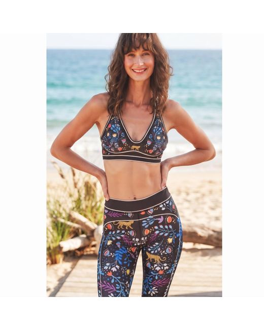 Jessie Zhao New York Blue Amazon Rainforest Sports Bra