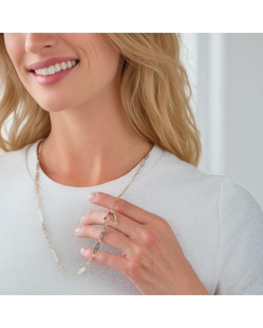 Rejected Hearts Club Metallic Con Amor Chain Layering Simple Necklace With Magnetic Clasp