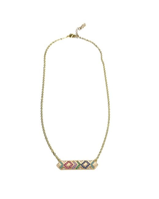 Rachel Nathan Metallic Prismatic Necklace