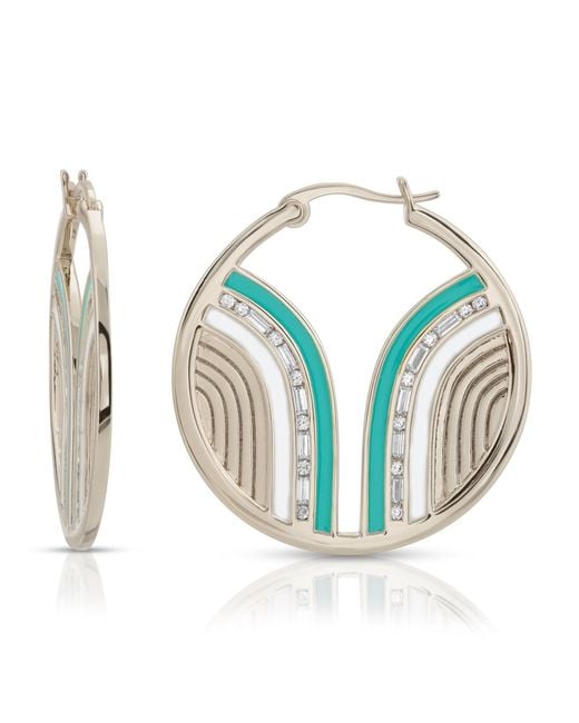 Glamrocks Jewelry Blue South Beach Hoops