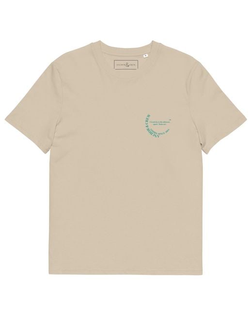 Anchor and Crew Natural Neutrals Desert Dust Make Art Creative Standard Organic Cotton T-Shirt
